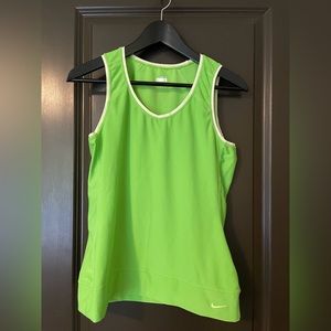 Nike Lime green running tank. Size small
